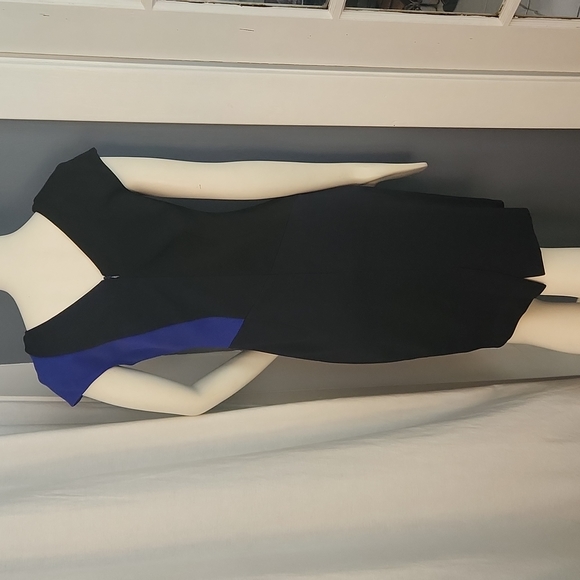 DVF BODYCONE STRETCH NAVY BLACK SZ 6 - Picture 6 of 13